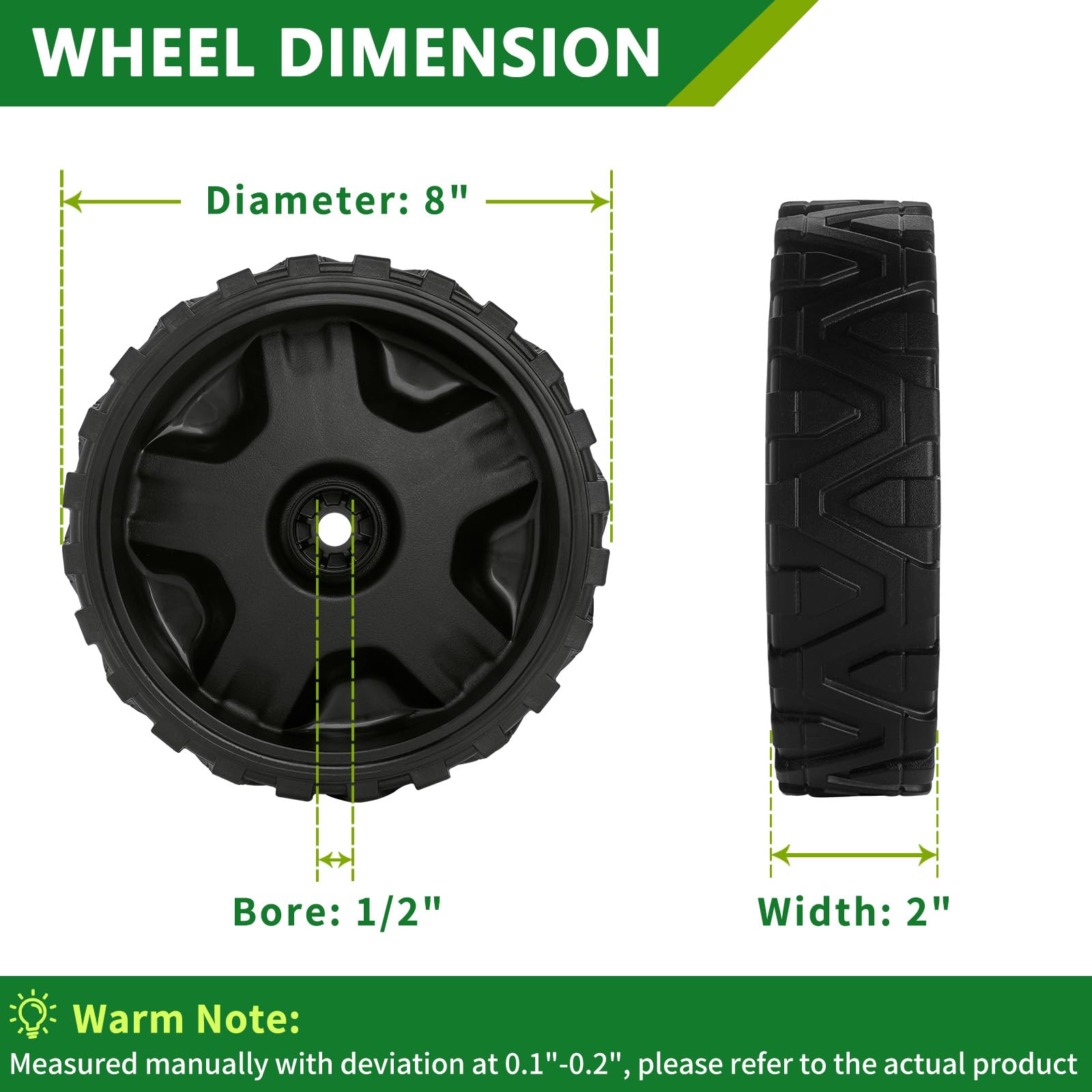 Amazon.com: 634-04659 Lawn mower Front Drive Wheels, 8 Inch Wheels